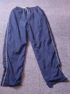 VINTAGE Classic Elements Windbreaker Pants Men 28x28 M Medium Track Blue y2K 90s